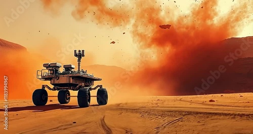 Martian rover dust storm exploration