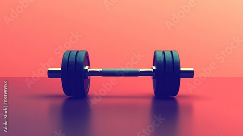 Engaging minimalist fitness logo with dumbbell area branding photo