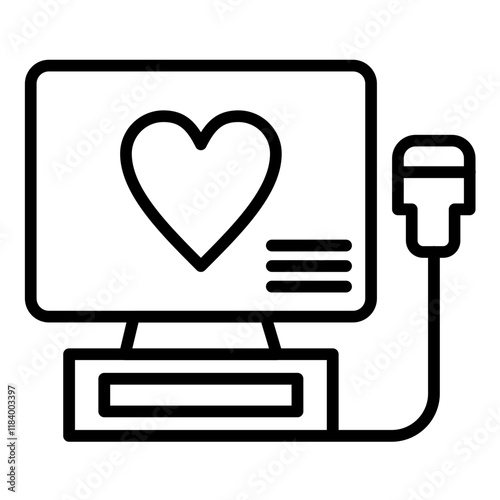 Cardiac Ultrasound Icon