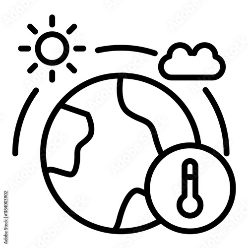 Climate Change Impact Icon