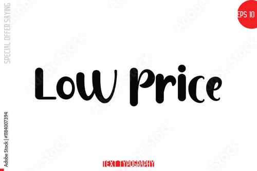  Low Price Special Offer Text Banner Design Typography Template