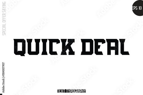 Quick Deal Special Offer Template Design Banner Typography Text