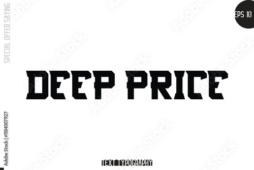 Deep Price Special Offer Template Design Banner Typography Text