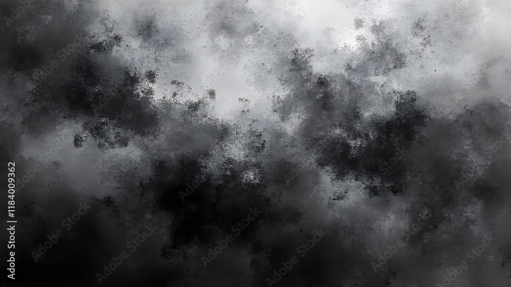 Obraz premium Abstract Monochrome Artistic Textures, High Contrast Black and White Watercolor Background