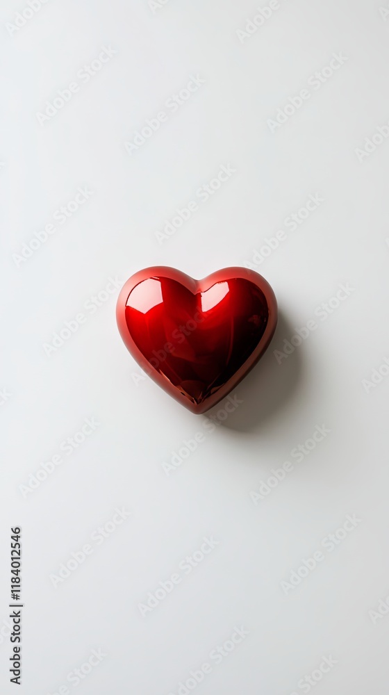 A Polished Red Heart: A Simple and Elegant Design A Polished Red Heart: A Simple and Elegant Design