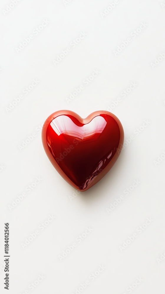 A Polished Red Heart: A Simple, Romantic Art Piece A Polished Red Heart: A Simple, Romantic Art Piece
