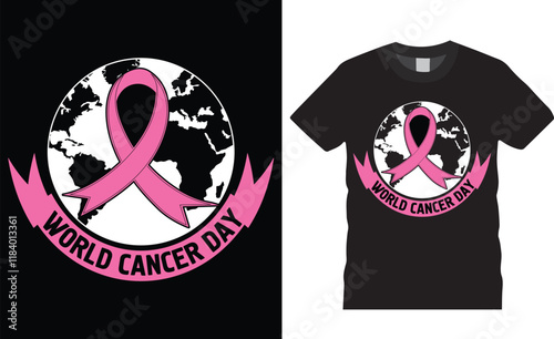 World cancer day t-shirt design vector template