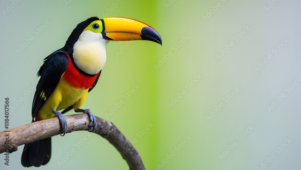 Vibrant Toucan on Branch, Tropical Bird Photography Vibrant Toucan on Branch, Tropical Bird Photography