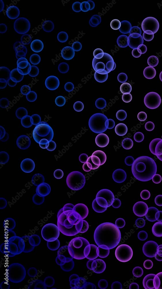 Colorful bubbles in a dark background create a vibrant and calming visual experience Colorful bubbles in a dark background create a vibrant and calming visual experience