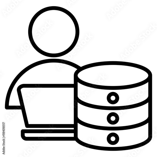 database administrator single icon