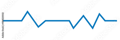 Heart beat icon set. Heart shape with pulse line.