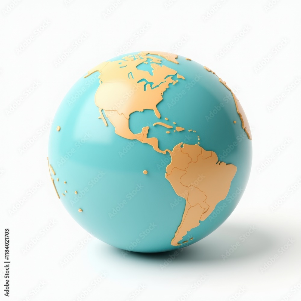 Obraz premium globe on white background