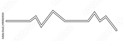 Heart beat icon set. Heart shape with pulse line.