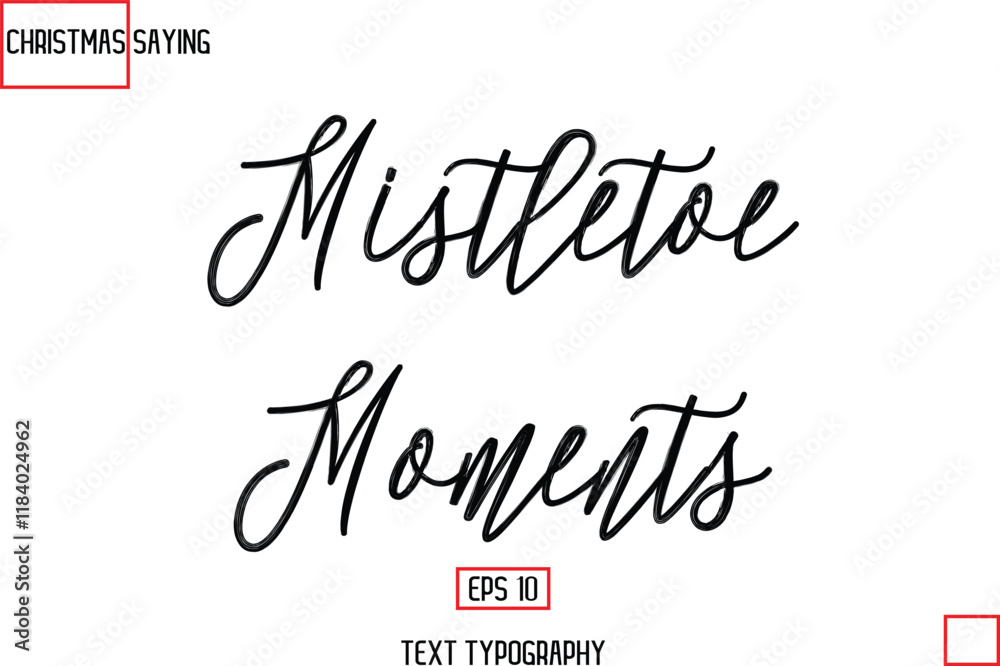 Fototapeta premium Christmas Holidays Text Saying Typography