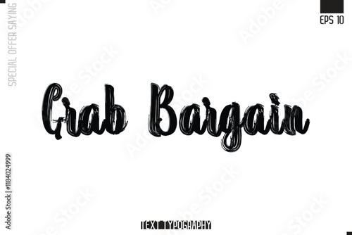 Special Offer Typography Text Script Lettering Design Grab Bargain