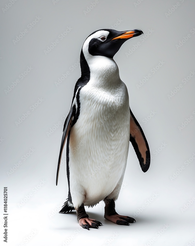Fototapeta premium Elegant Chinstrap Penguin Portrait