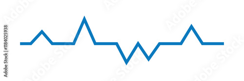 Heart beat icon set. Heart shape with pulse line.