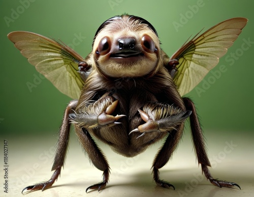 Hybrid animal between sloth and housefly. photo