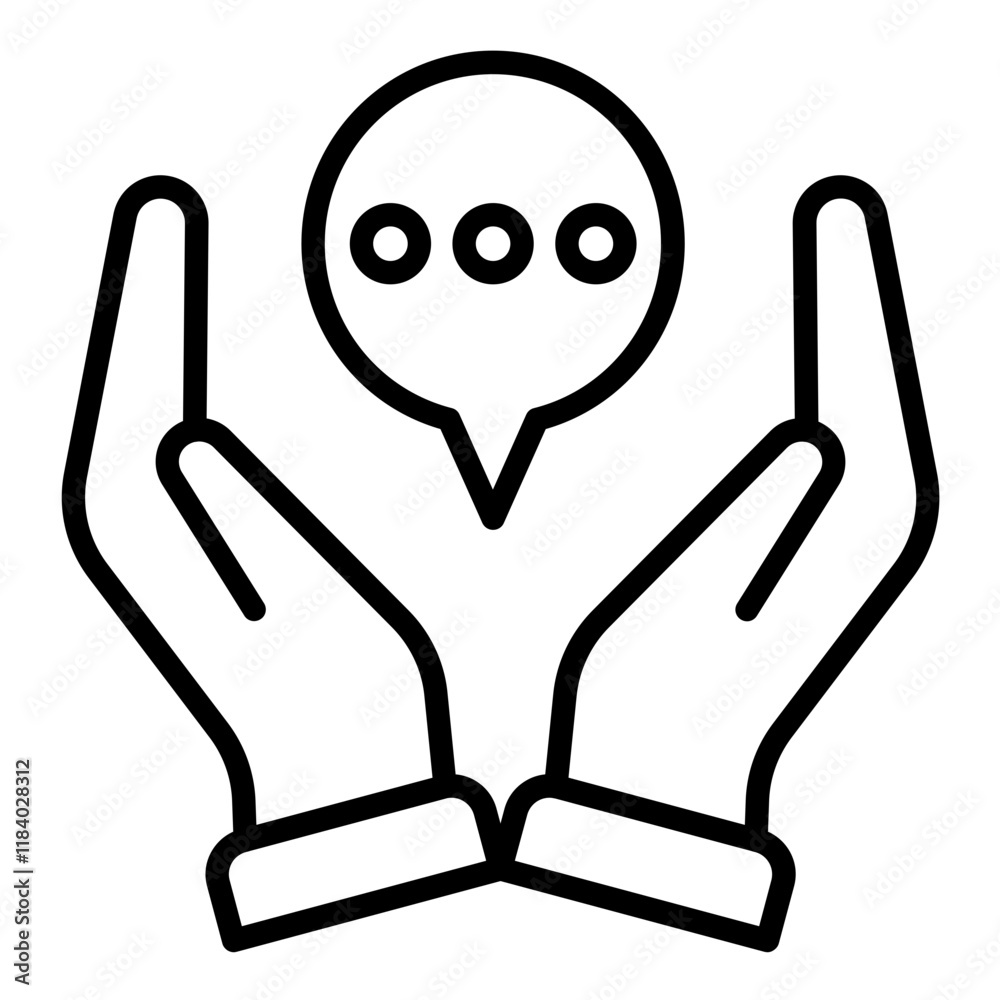 Fototapeta premium Open Communication Icon
