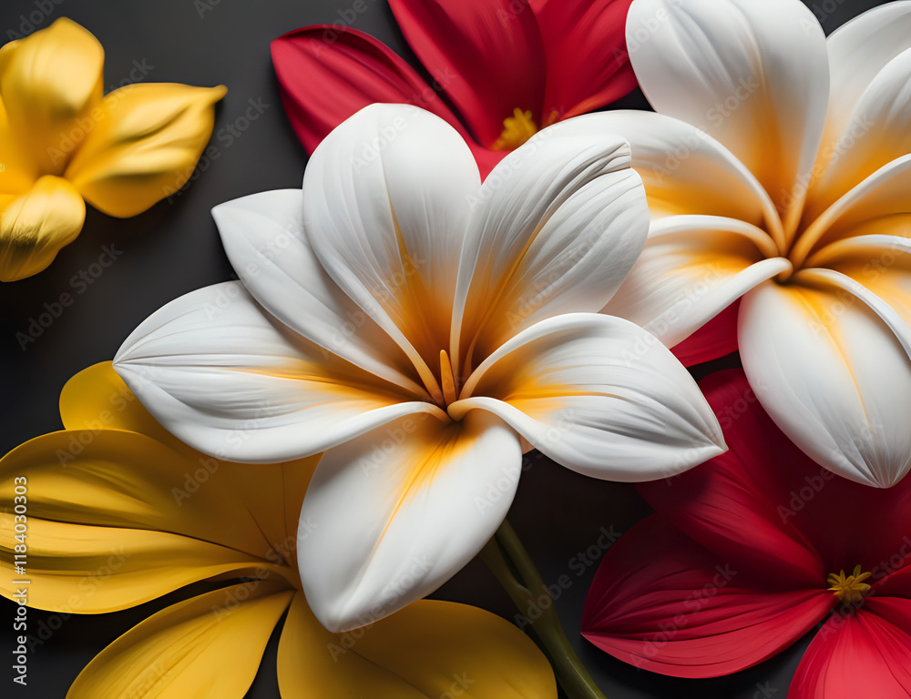 Fototapeta premium weißer Frangipani