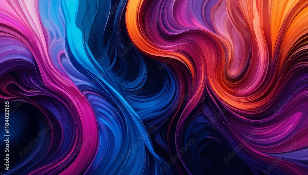 Abstract Swirling Vibrant Hues Abstract Swirling Vibrant Hues