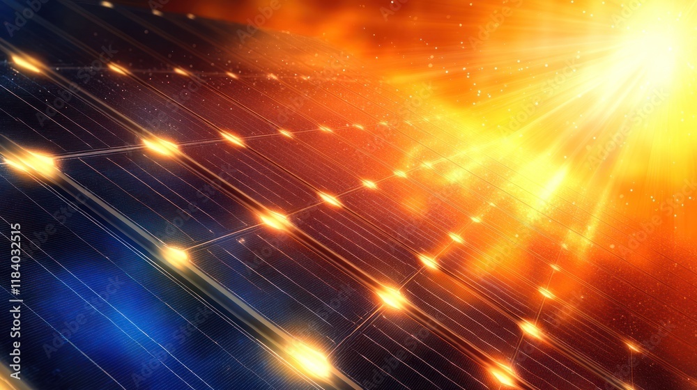 Obraz premium Solar panel energy sun abstract power background