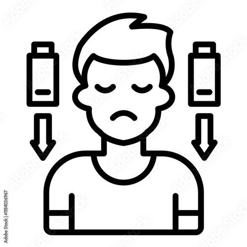 Drained Battery Icon