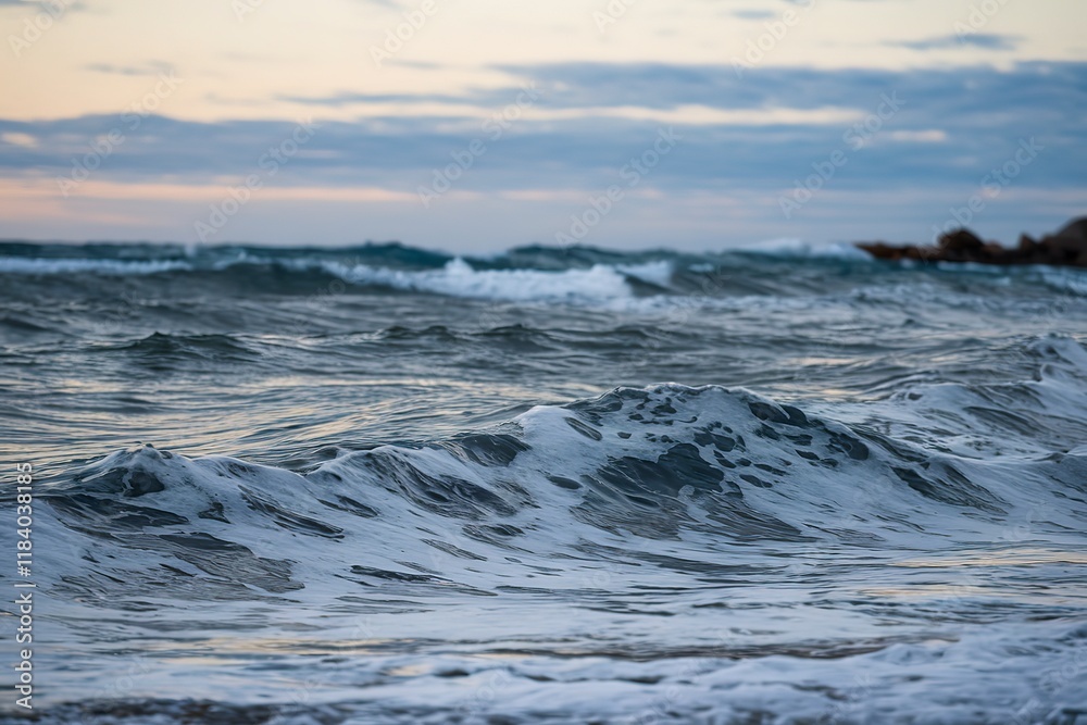 the sea surface with waves the sea surface with waves