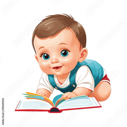 Cute baby vector illustration