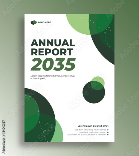 modern cover annual report template design