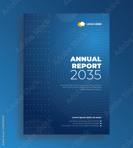 modern cover annual report template design