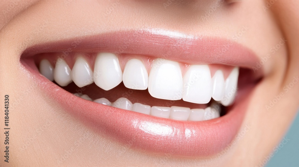 A woman with a white smile showing her teeth A woman with a white smile showing her teeth