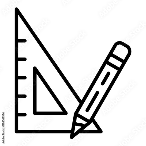 Drafting Triangle Icon