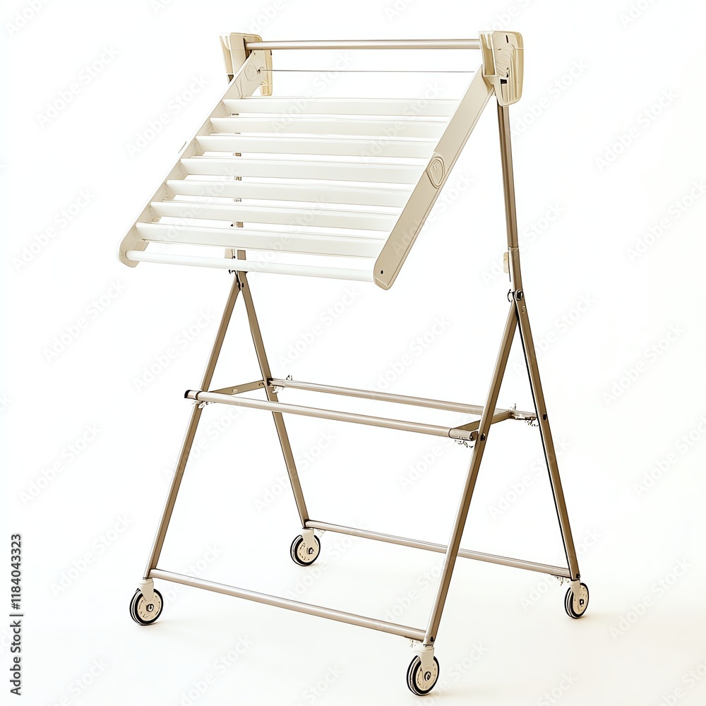 Clothes drying rack, white isolate background Clothes drying rack, white isolate background
