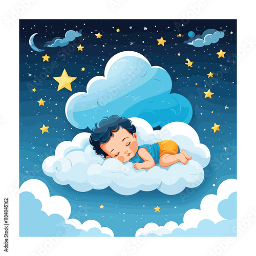 Cute baby vector illustration