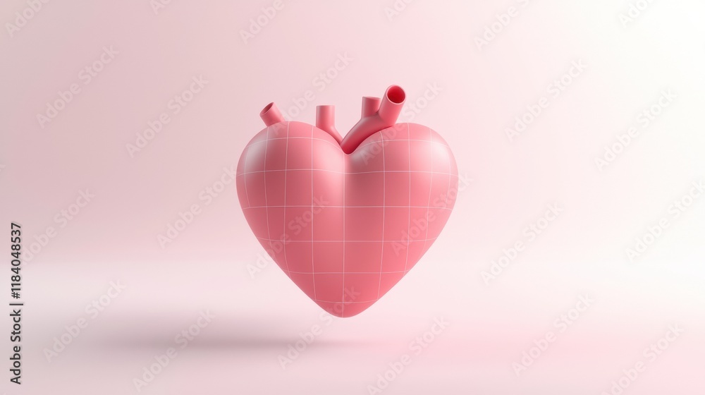 geometric heart design in an abstract grid, featuring clean lines, soft gradients, and ample negative space for text geometric heart design in an abstract grid, featuring clean lines, soft gradients, and ample negative space for text
