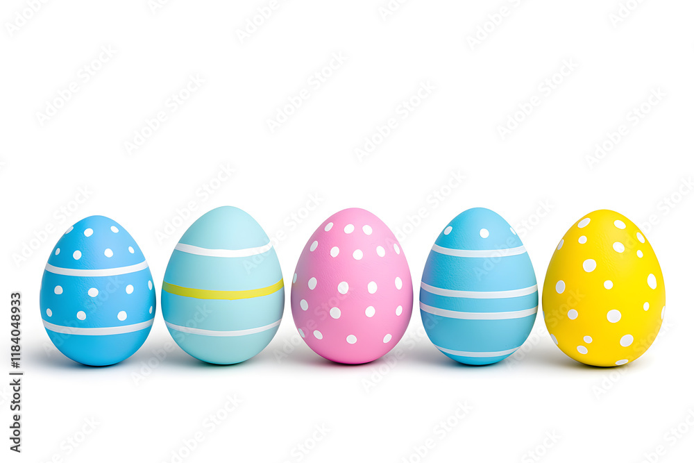 Colorful easter eggs collection isolated on white background Colorful easter eggs collection isolated on white background