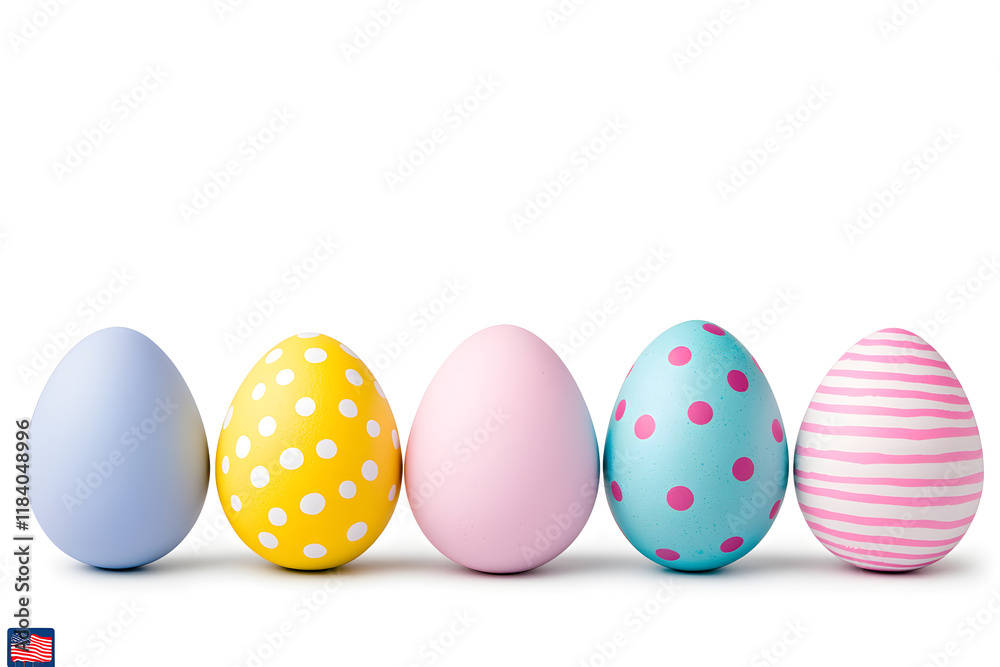 Colorful easter eggs collection isolated on white background Colorful easter eggs collection isolated on white background