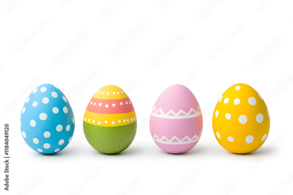 Colorful easter eggs collection isolated on white background Colorful easter eggs collection isolated on white background