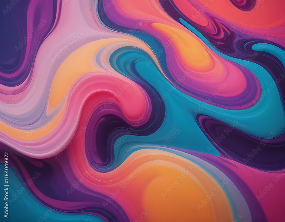 Dynamic swirls of colorful liquid patterns.