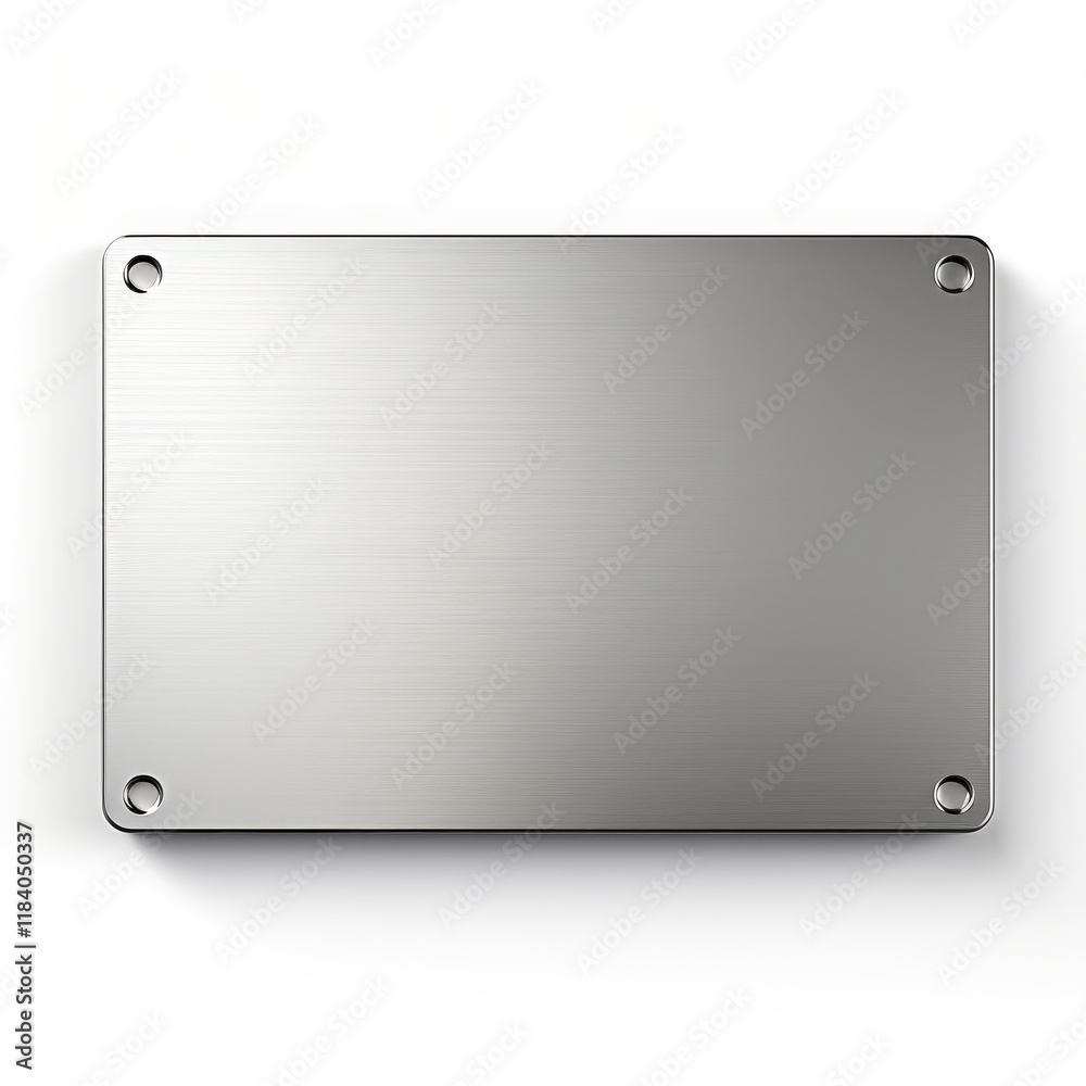 Smooth Stainless Steel Plate with Rounded Corners and Minimalist Design Ideal for Industrial and Architectural Applications Smooth Stainless Steel Plate with Rounded Corners and Minimalist Design Ideal for Industrial and Architectural Applications