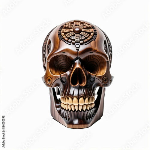 Human head skull. Isolated ...