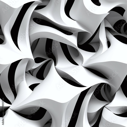 Abstract 3D wavy shapes, Se...