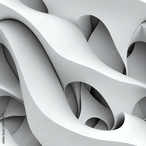 Abstract 3D wavy shapes, Se...