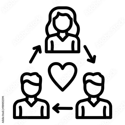 Love Triangle Icon