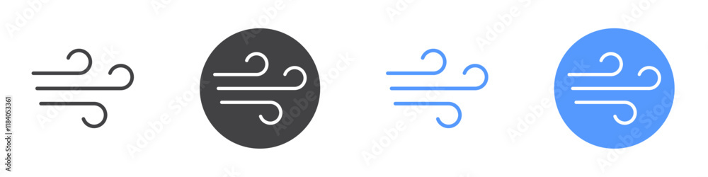 Air icon vector symbol outline sign Air icon vector symbol outline sign