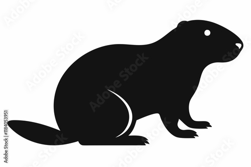 prairie dog silhouette icon vector