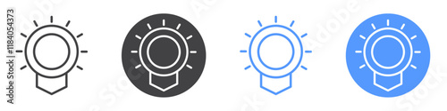 Badge icon vector symbol outline sign