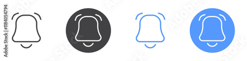 Bell ringing icon vector symbol outline sign