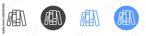 Book stacks icon vector symbol outline sign